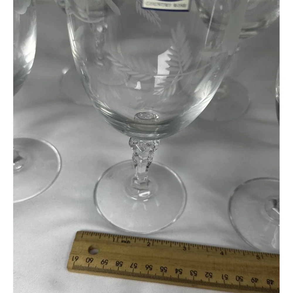 8 Iced Tea‎ Goblet Royal Doulton COUNTRY ROSE Etched Flowers 7.75